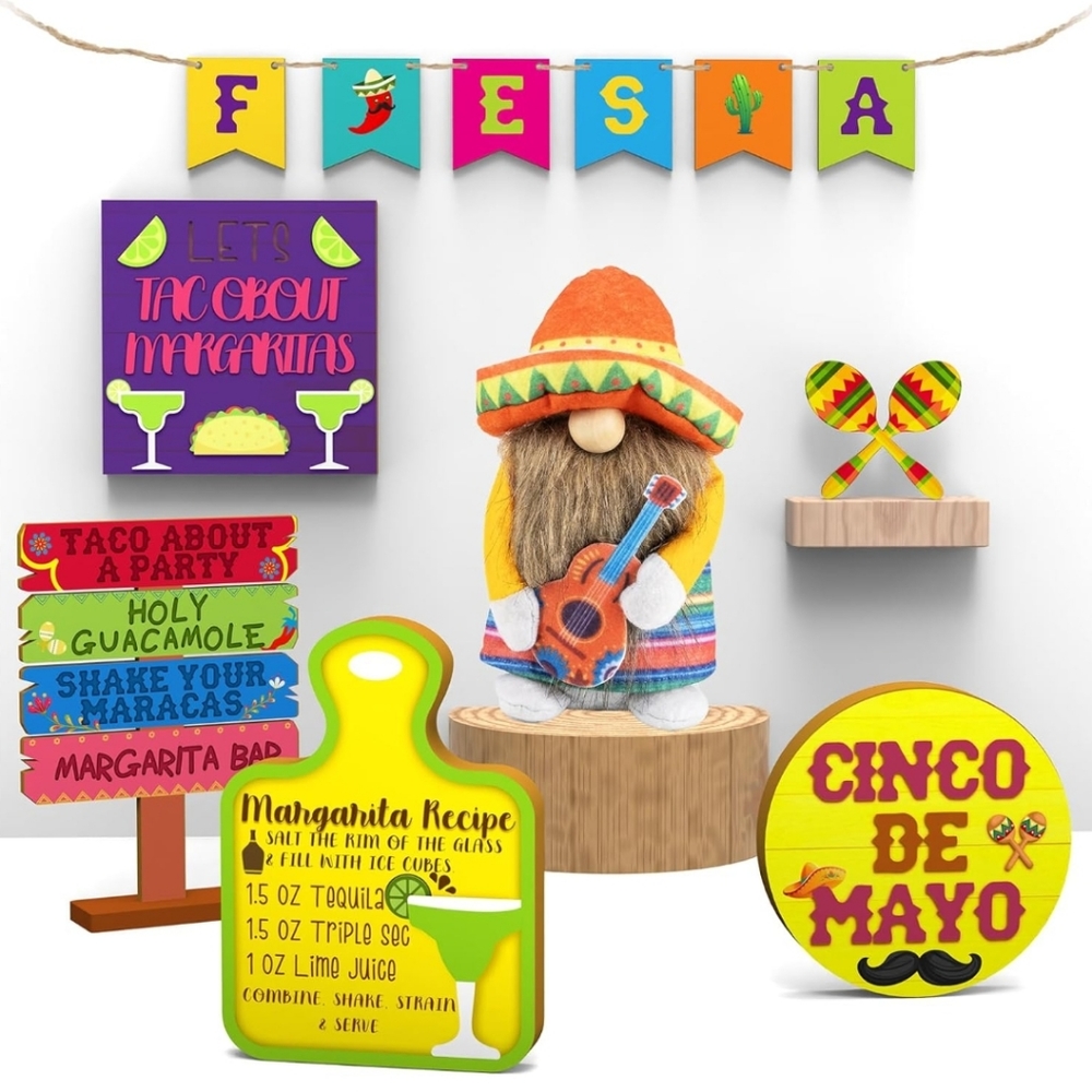 Cinco De Mayo Mexican Tiered Tray Decor Table Decor New in Box